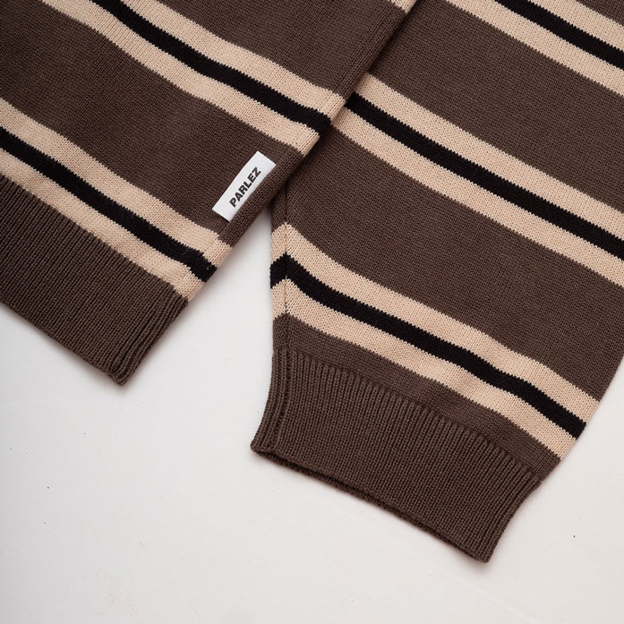 Parlez Aspen Long Sleeve Knitted Polo - Moss Parlez Aspen Long Sleeve Knitted Polo - Moss