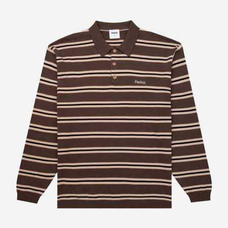 Parlez Aspen Long Sleeve Knitted Polo - Moss Parlez Aspen Long Sleeve Knitted Polo - Moss