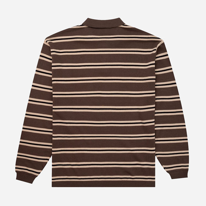 Parlez Aspen Long Sleeve Knitted Polo - Moss