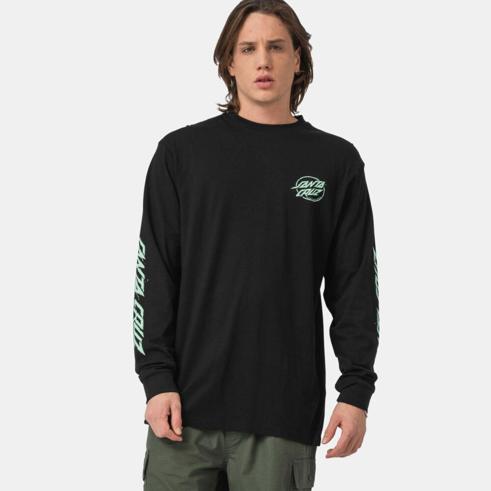 Santa Cruz Cyber Dot Long Sleeve Tee - Black