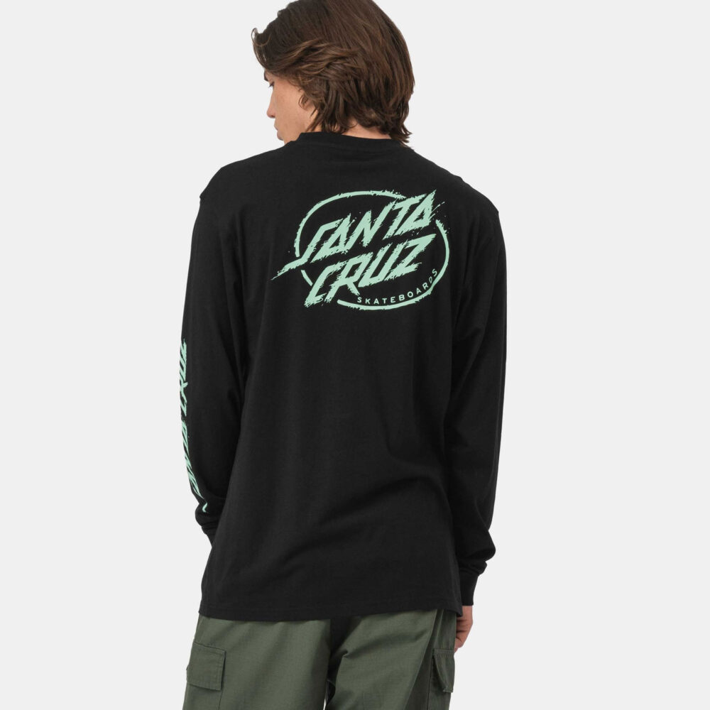 Santa Cruz Cyber Dot Long Sleeve Tee - Black