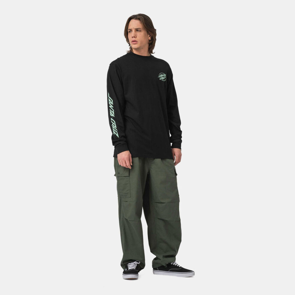 Santa Cruz Cyber Dot Long Sleeve Tee - Black