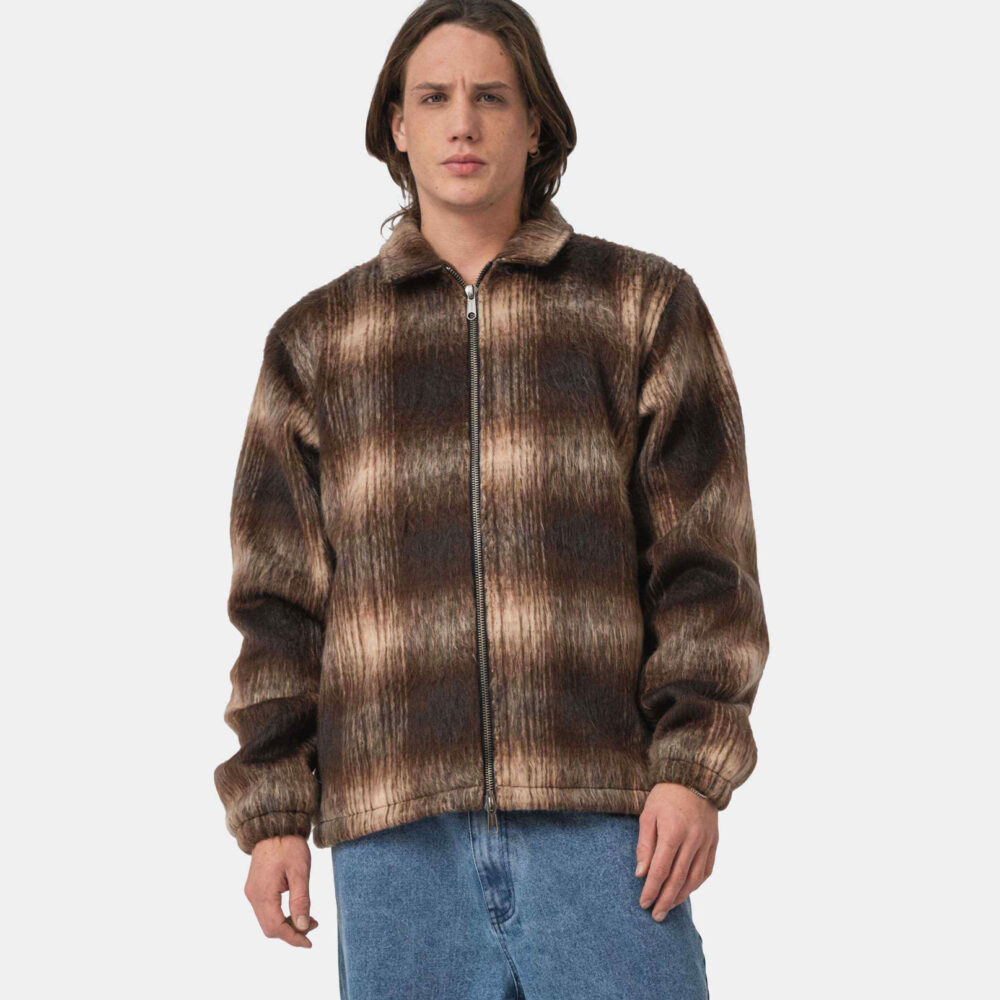 Santa Cruz Hideout Jacket - Brown Check Santa Cruz Hideout Jacket - Brown Check