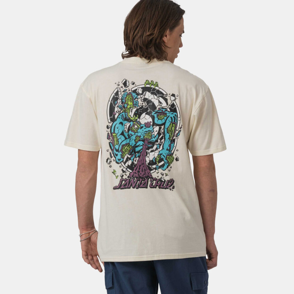 Santa Cruz Roskopp Dissect Strip Tee - Unbleached