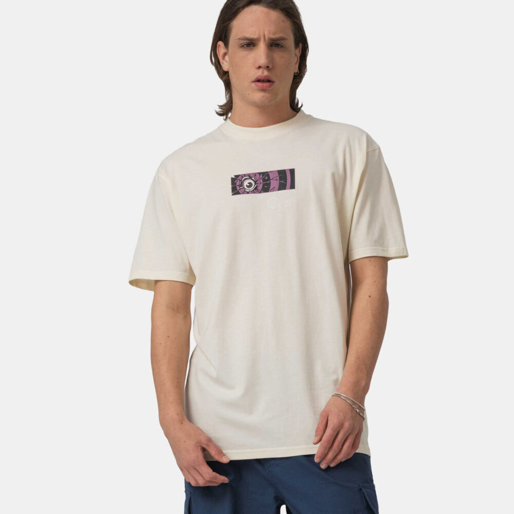 Santa Cruz Roskopp Dissect Strip Tee - Unbleached