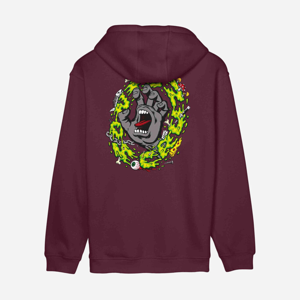 Santa Cruz Slime Scream Hoodie - Dark Cherry