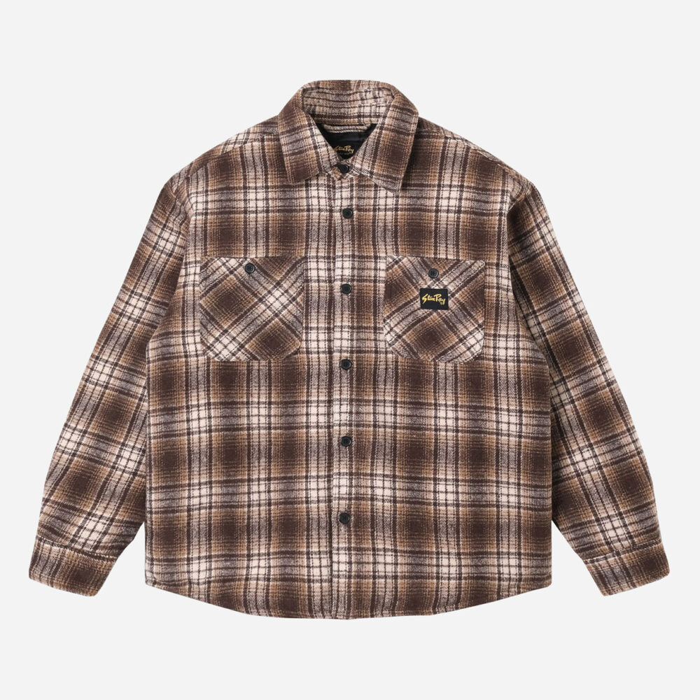 Stan Ray Quilted Plaid Overshirt - Brown Stan Ray Quilted Plaid Overshirt - Brown