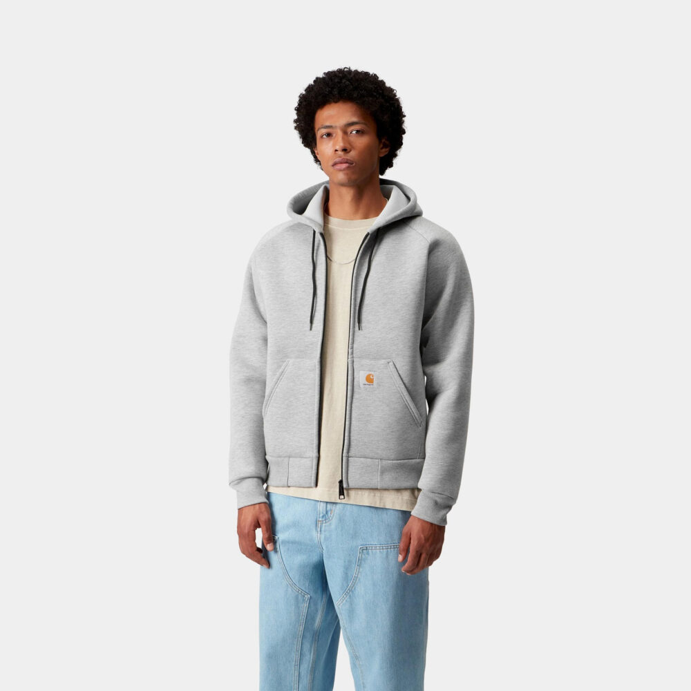 Carhartt WIP Car-Lux Hooded Jacket - Grey Heather/Grey Carhartt WIP Car-Lux Hooded Jacket - Grey Heather/Grey