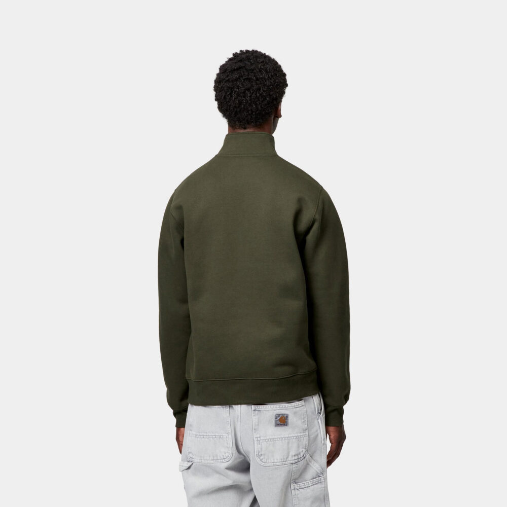 Carhartt WIP Chase Neck Zip Sweat - Olive/Gold