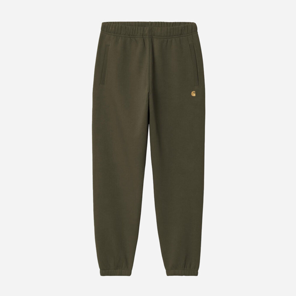 Carhartt WIP Chase Sweat Pant - Olive/Gold Carhartt WIP Chase Sweat Pant - Olive/Gold