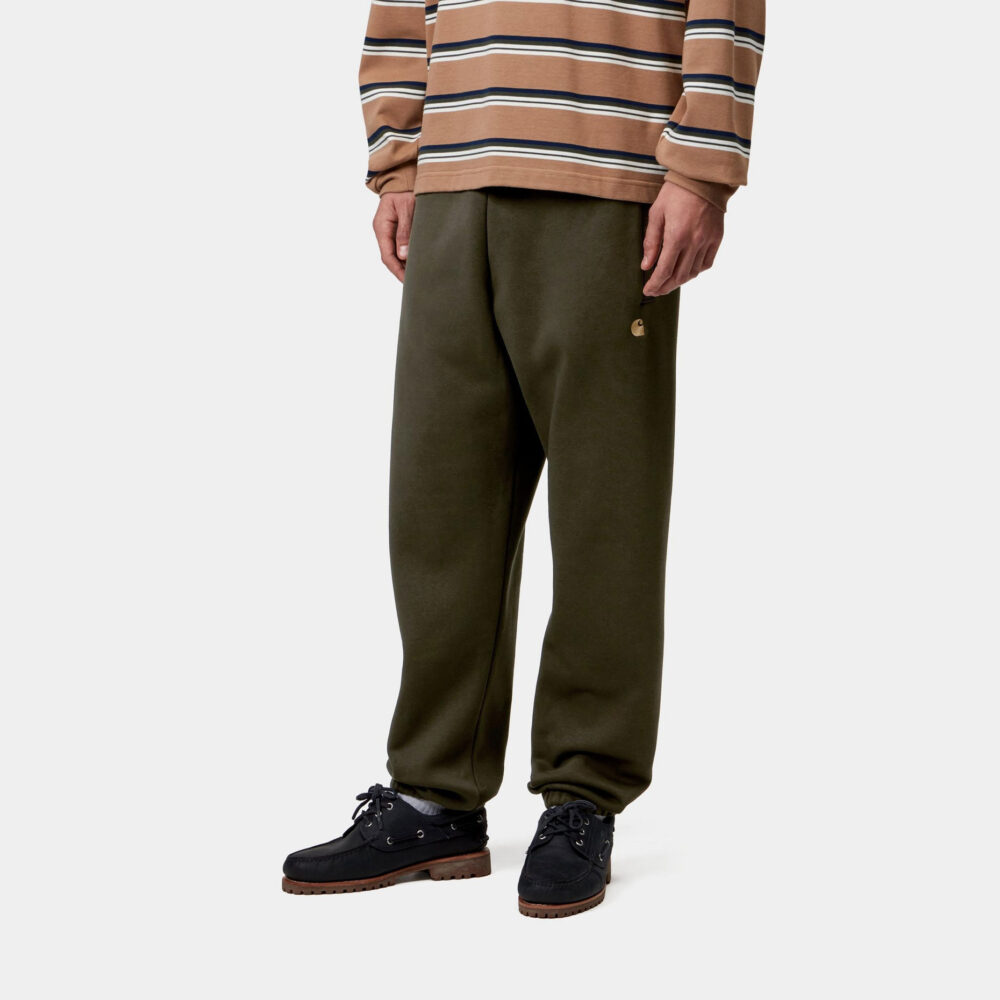 Carhartt WIP Chase Sweat Pant - Olive/Gold Carhartt WIP Chase Sweat Pant - Olive/Gold