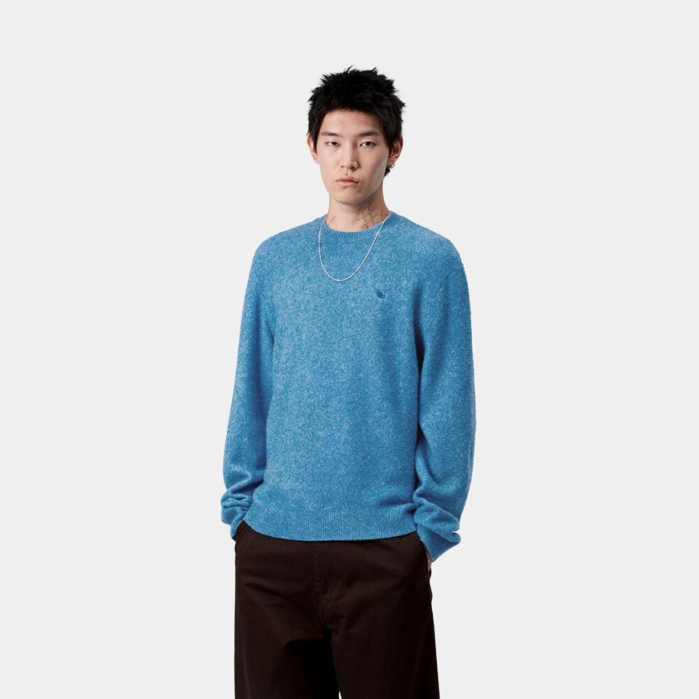Carhartt WIP Curtis Knitted Sweater - Tangled Angelite