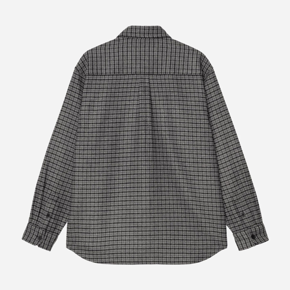 Carhartt WIP Long Sleeve Lowis Houndstooth Shirt - Grey Heather