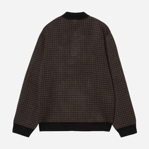 Carhartt WIP Long Sleeve Lowis Houndstooth Knitted Polo - Vitola Heather