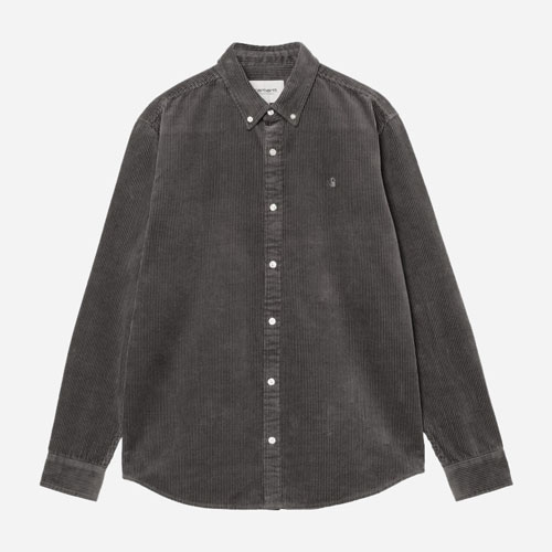 Carhartt WIP Long Sleeve Madison Cord Shirt - Graphite/Graphite