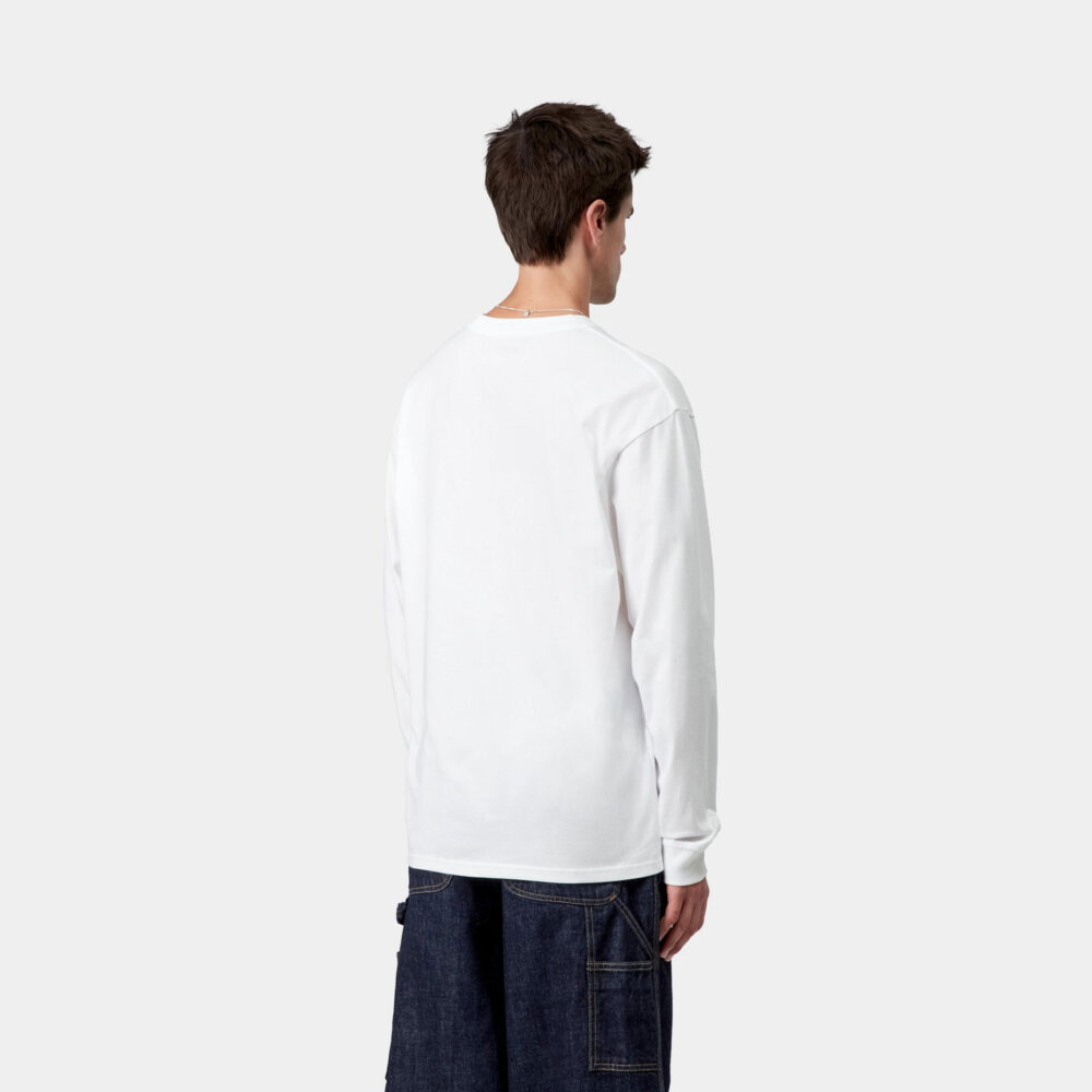 Carhartt WIP Long Sleeve Pocket Heart Tee - White/Black Carhartt WIP Long Sleeve Pocket Heart Tee - White/Black