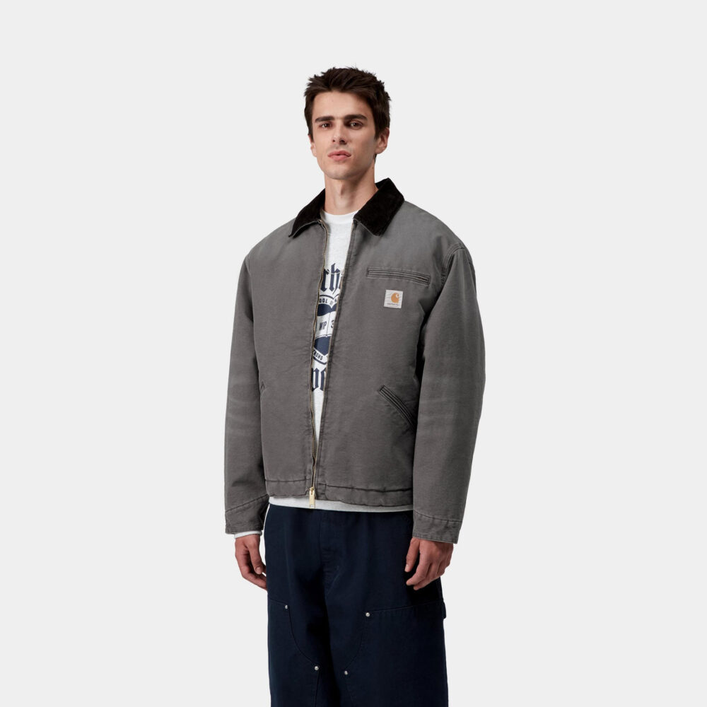 Carhartt WIP OG Detroit Jacket - Graphite/Black Stone Canvas