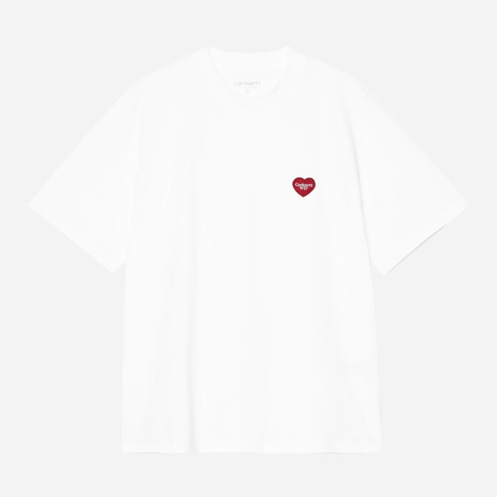 Carhartt WIP Women's Heart Patch Tee - White/Red Carhartt WIP Women's Heart Patch Tee - White/Red