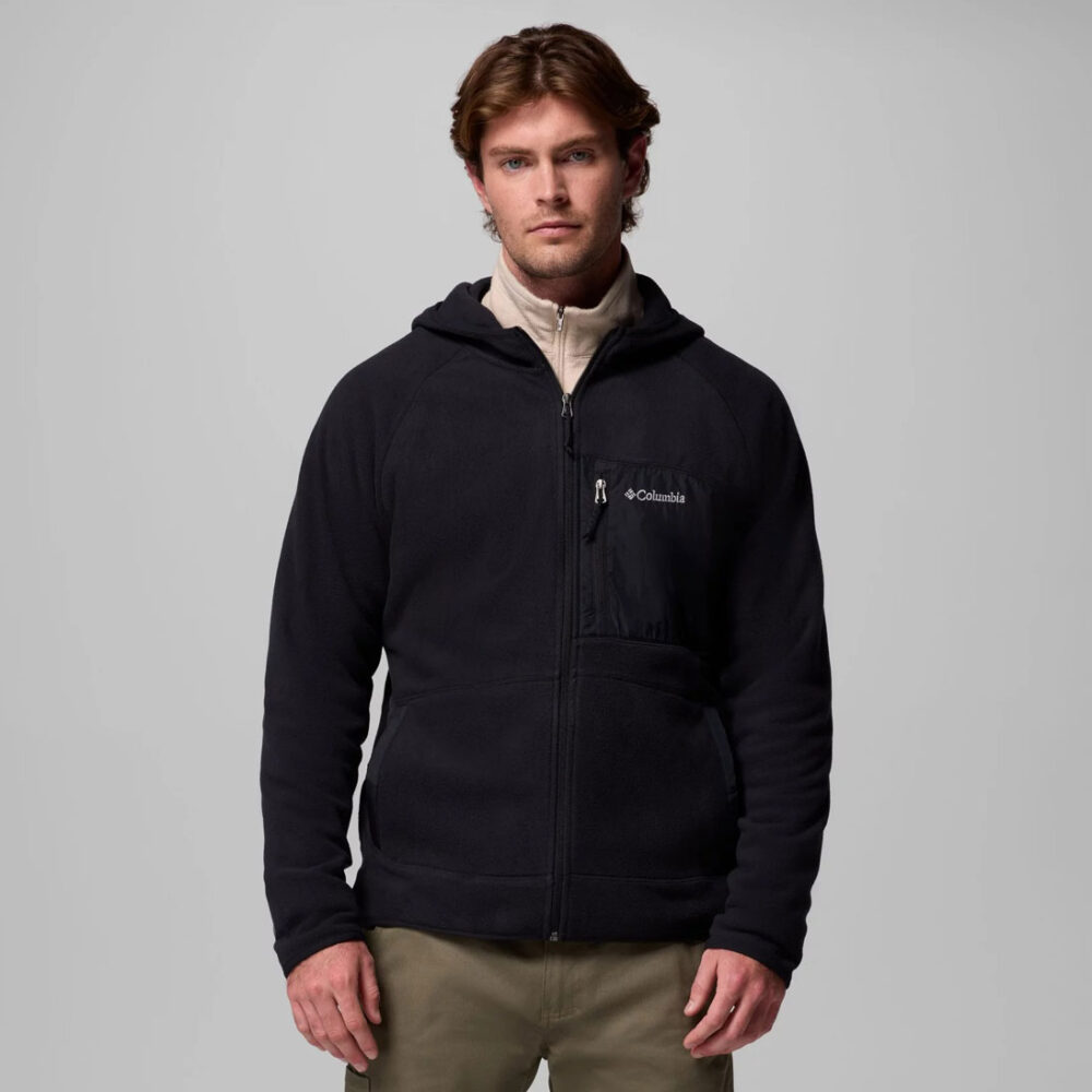 Columbia Fast Trek Overlay Full Zip Hooded Fleece - Black