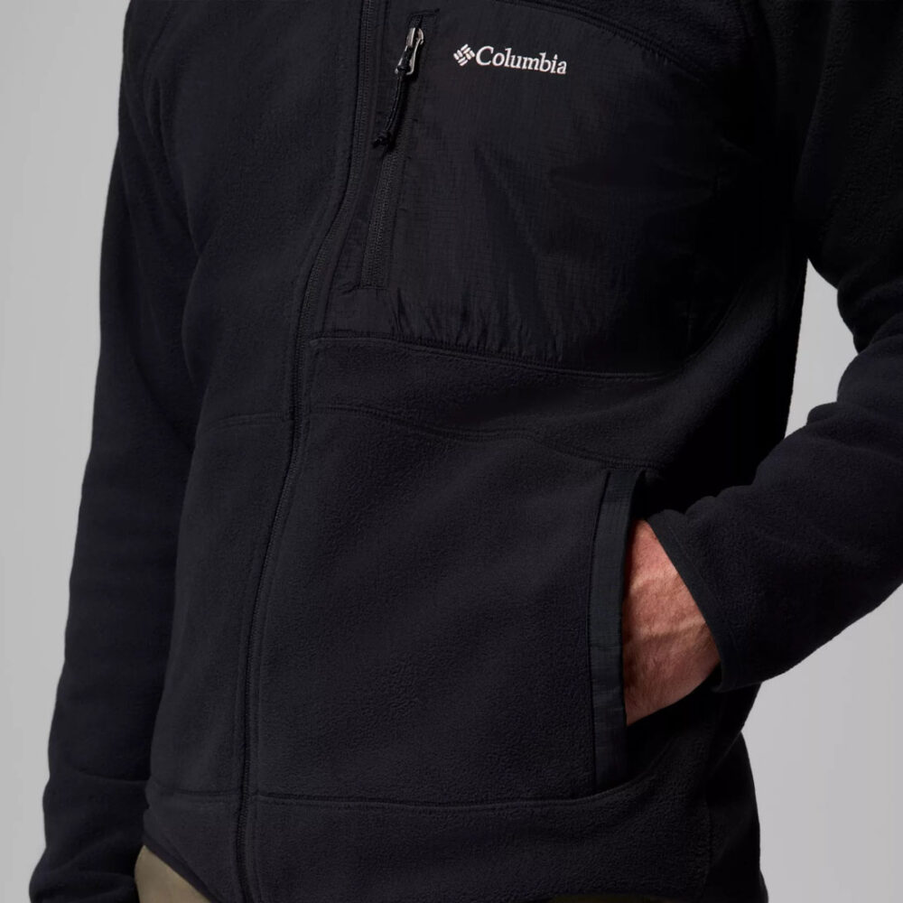 Columbia Fast Trek Overlay Full Zip Hooded Fleece - Black