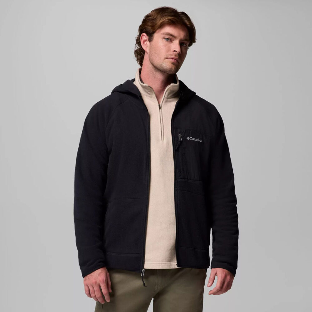 Columbia Fast Trek Overlay Full Zip Hooded Fleece - Black