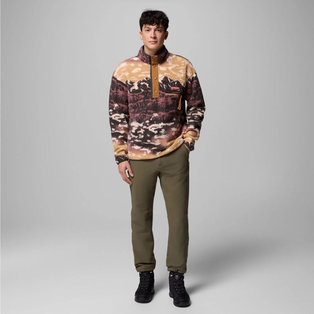 Columbia Helvetia II Printed Half Snap Fleece - Camel/Brown Sisters