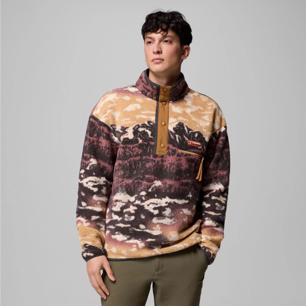 Columbia Helvetia II Printed Half Snap Fleece - Camel/Brown Sisters