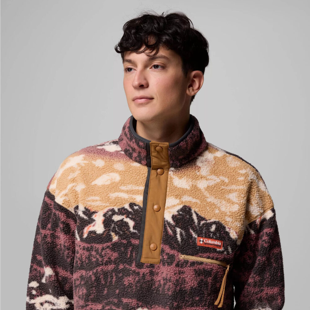 Columbia Helvetia II Printed Half Snap Fleece - Camel/Brown Sisters
