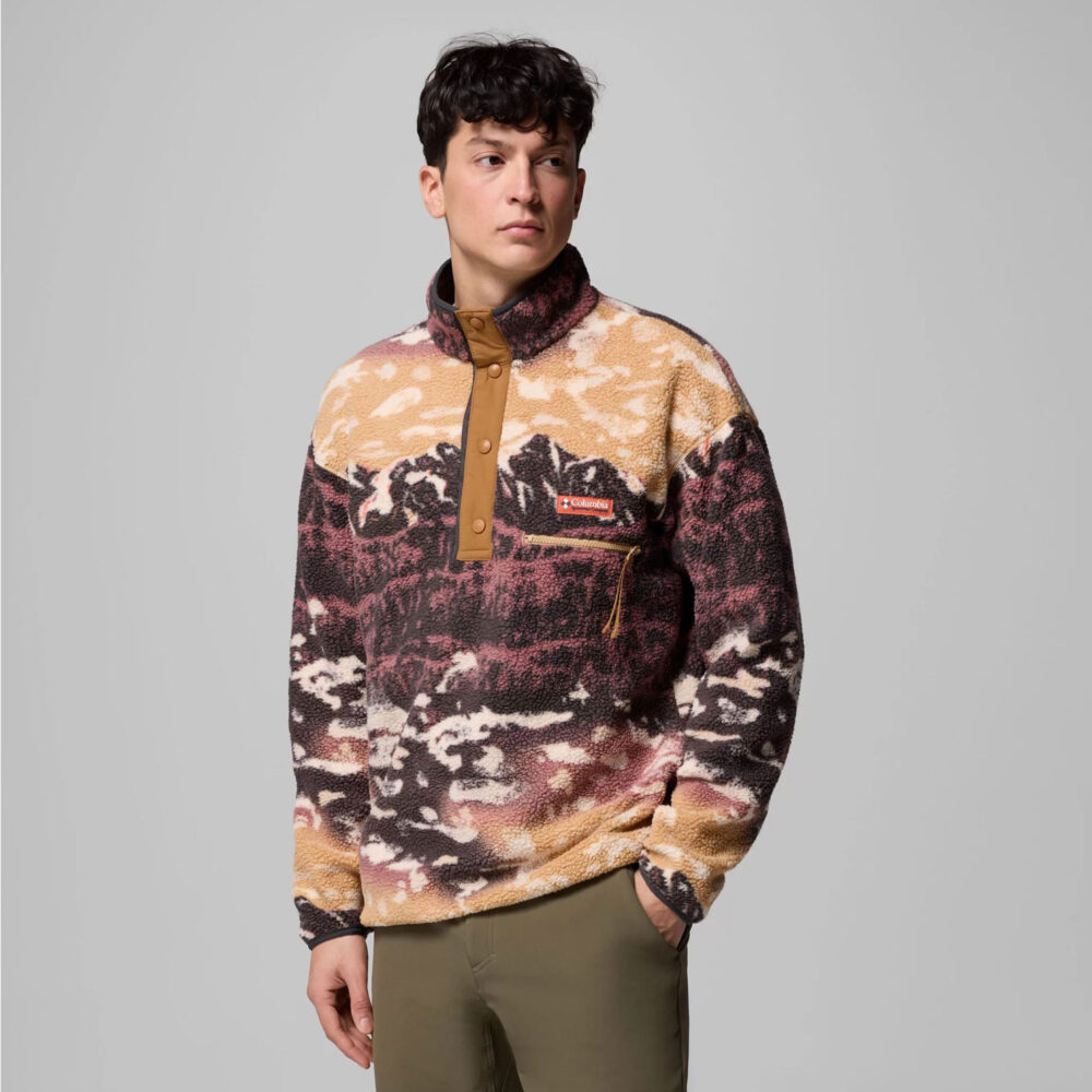Columbia Helvetia II Printed Half Snap Fleece - Camel/Brown Sisters