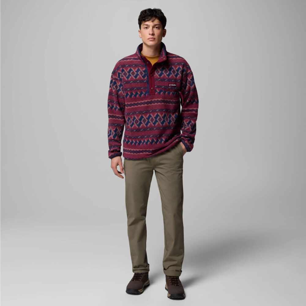 Columbia Helvetia II Printed Half Snap Fleece - Rich Wine/KnitKnot