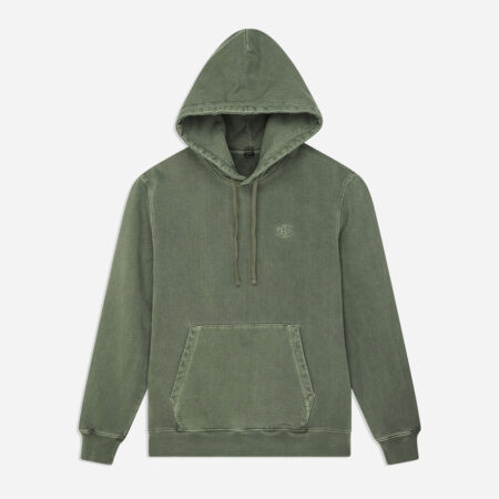 Deus Shield Garment Dyed Hoodie - Cypress Green Deus Shield Garment Dyed Hoodie - Cypress Green