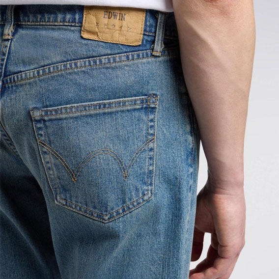 Edwin Kaihara Pure Indigo Stretch 13oz Regular Taper Fit Jean - Blue Light Used