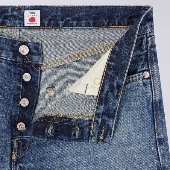 Edwin Kurabo Red Selvage 14oz Regular Taper Fit Jean - Blue Dark Used Edwin Kurabo Red Selvage 14oz Regular Taper Fit Jean - Blue Dark Used