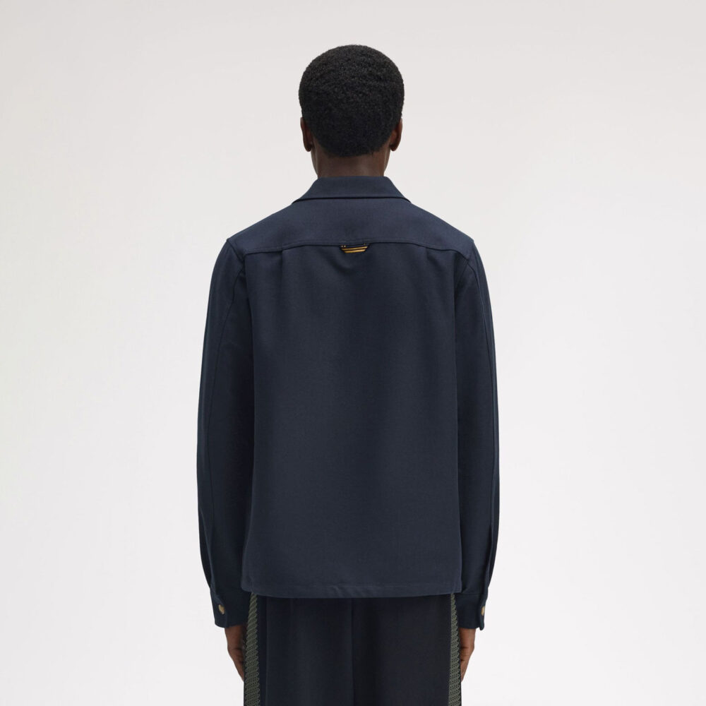 Fred Perry Brushed Twill Overshirt - Navy
