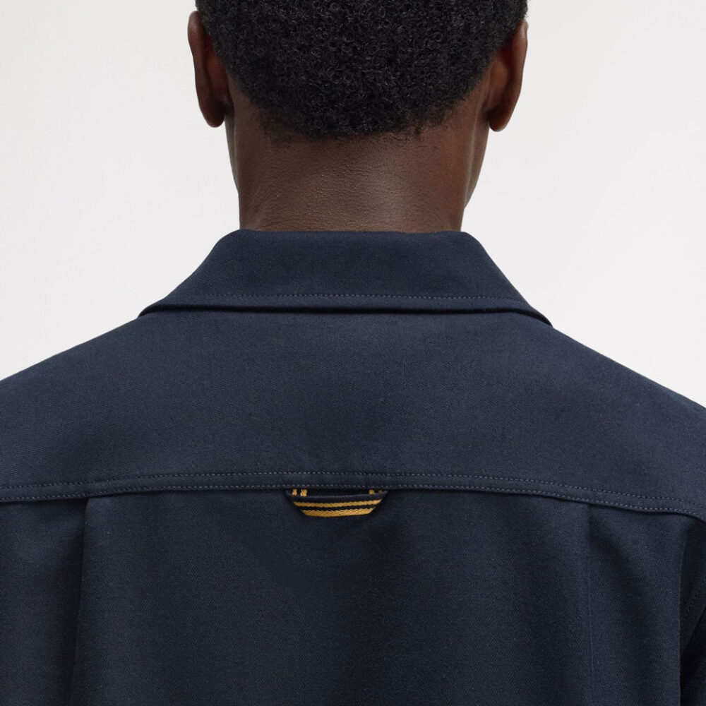 Fred Perry Brushed Twill Overshirt - Navy