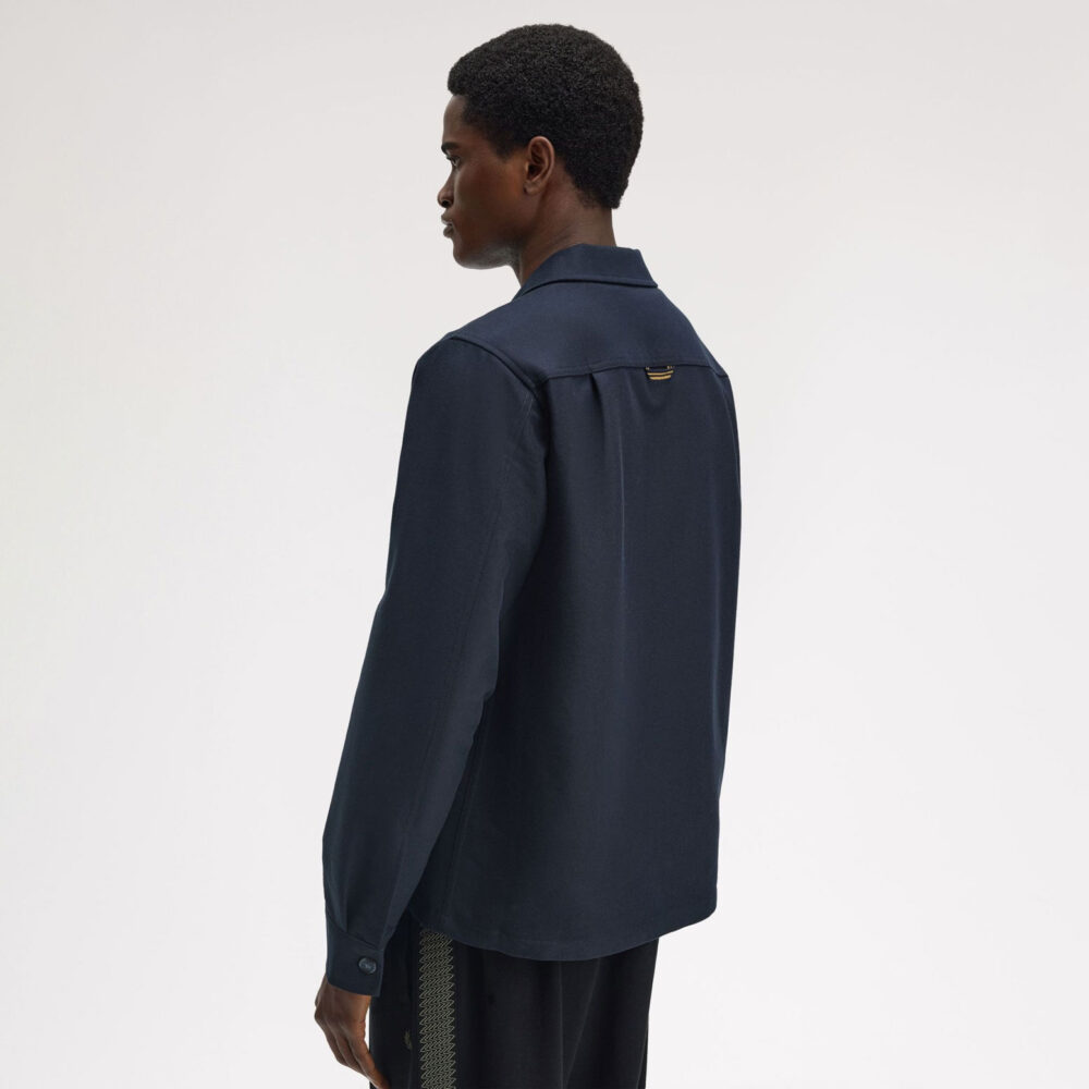 Fred Perry Brushed Twill Overshirt - Navy