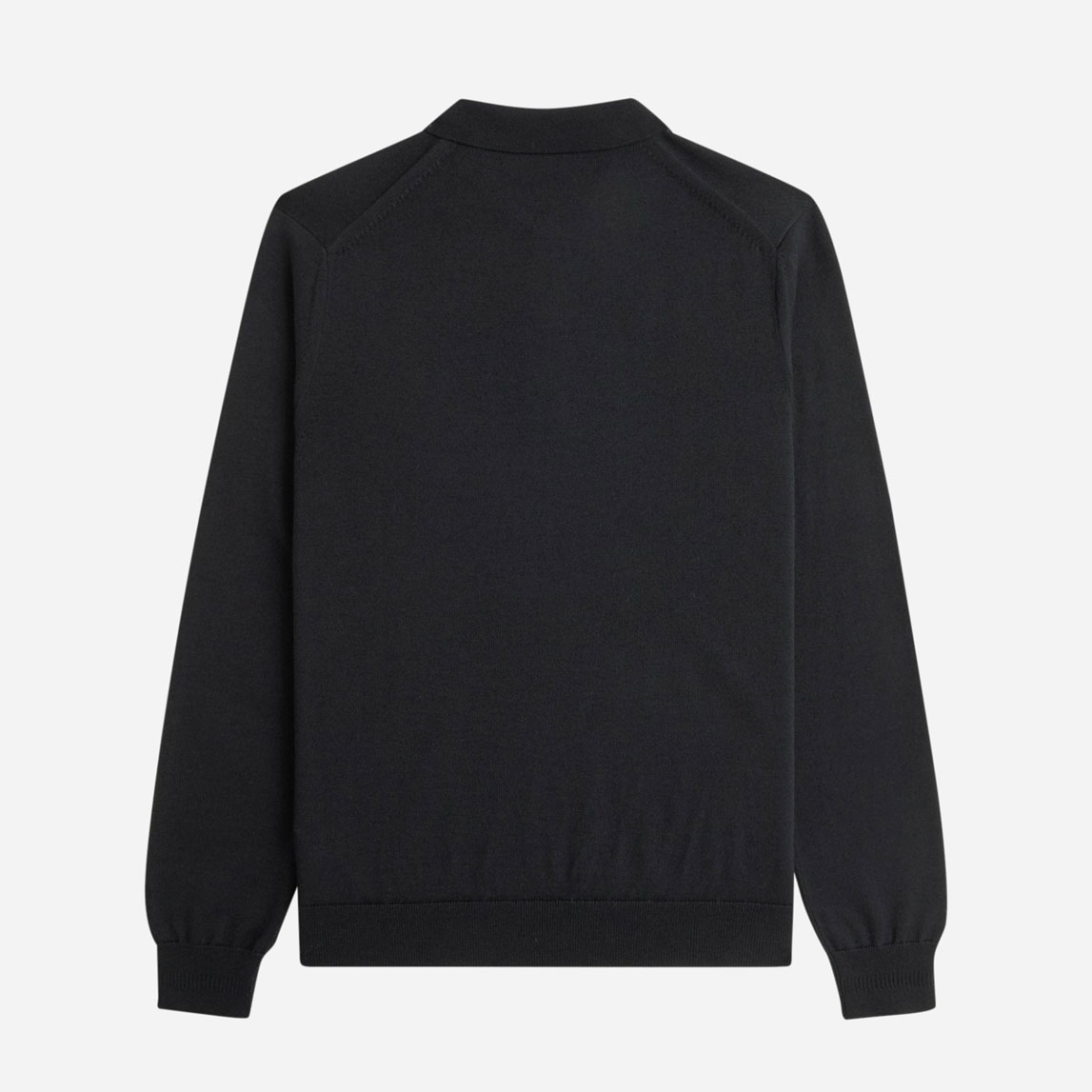 Fred Perry Classic Long Sleeve Knitted Polo - Black