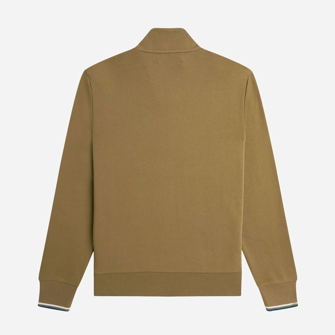 Fred Perry Half Zip Sweatshirt - Shaded Stone/Ecru/Dark Petrol