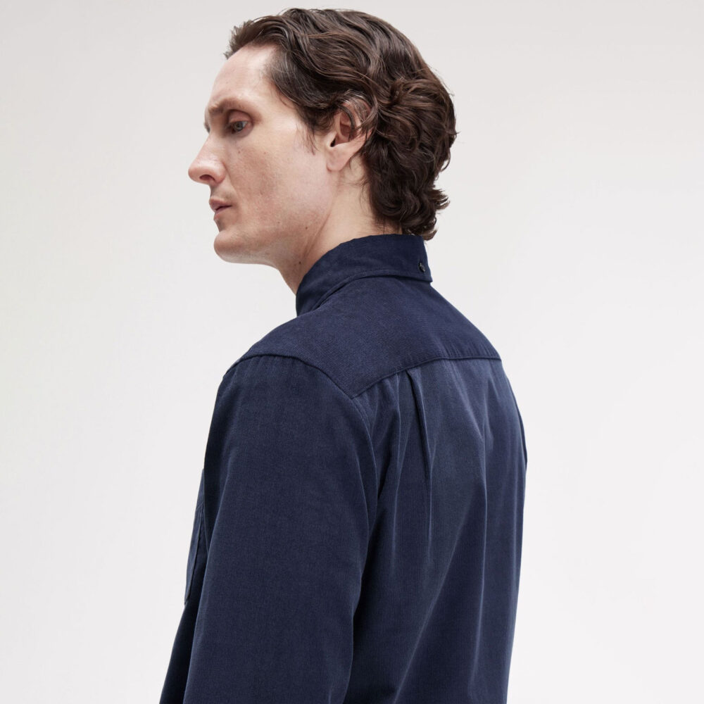 Fred Perry Needle Cord Shirt - Dark Airforce Fred Perry Needle Cord Shirt - Dark Airforce