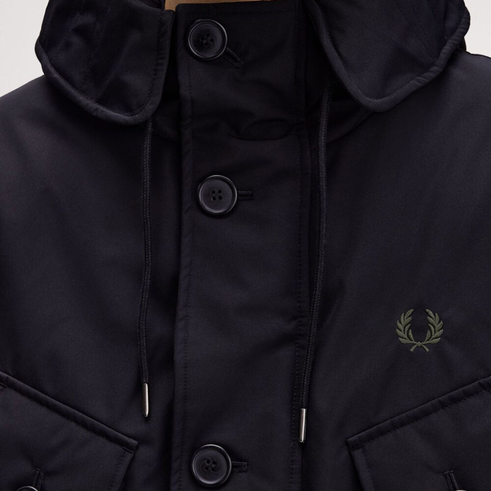 Fred Perry Patch Pocket Puffer Jacket - Black Fred Perry Patch Pocket Puffer Jacket - Black