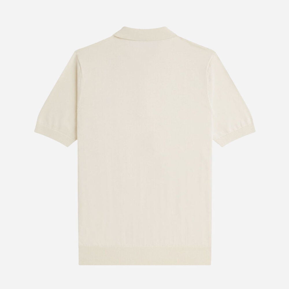 Fred Perry Textured Cable Knitted Polo - Ecru