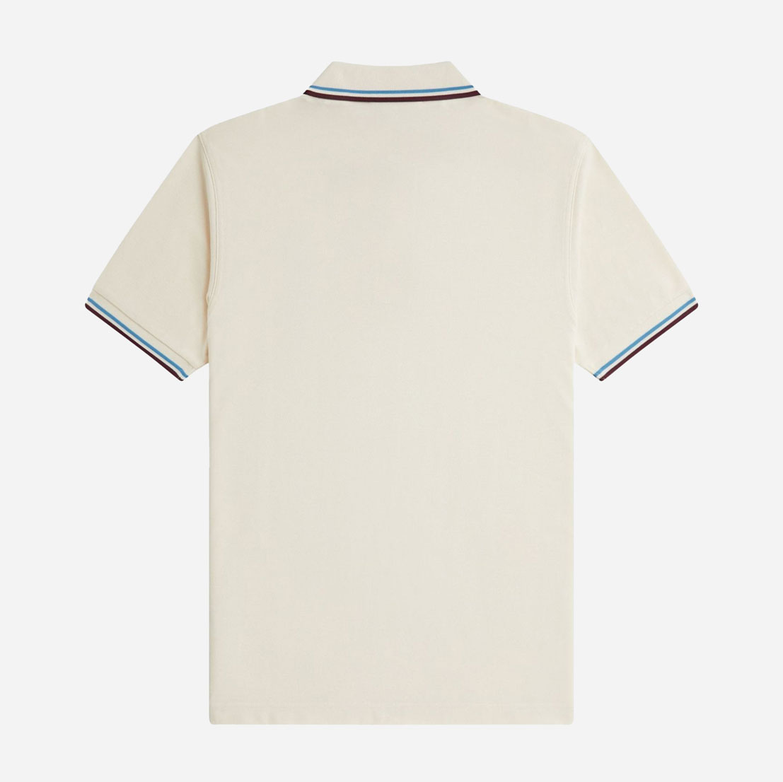 Fred Perry Twin Tipped Polo - Ecru/Court Blue/Oxblood