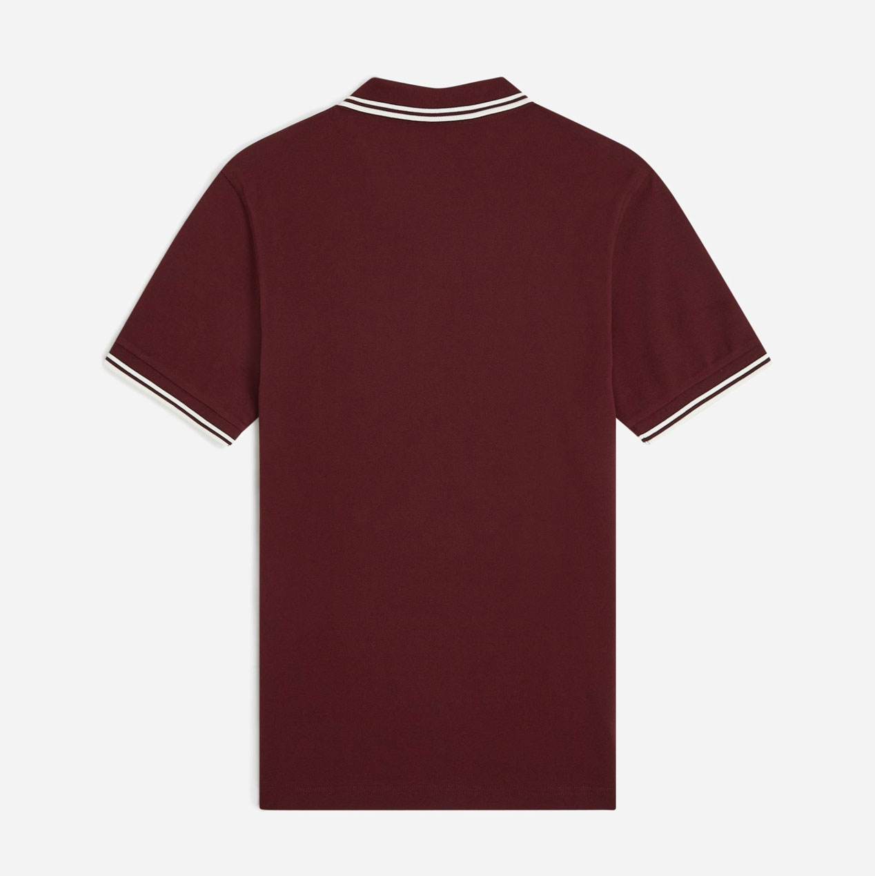 Fred Perry Twin Tipped Polo - Oxblood/White