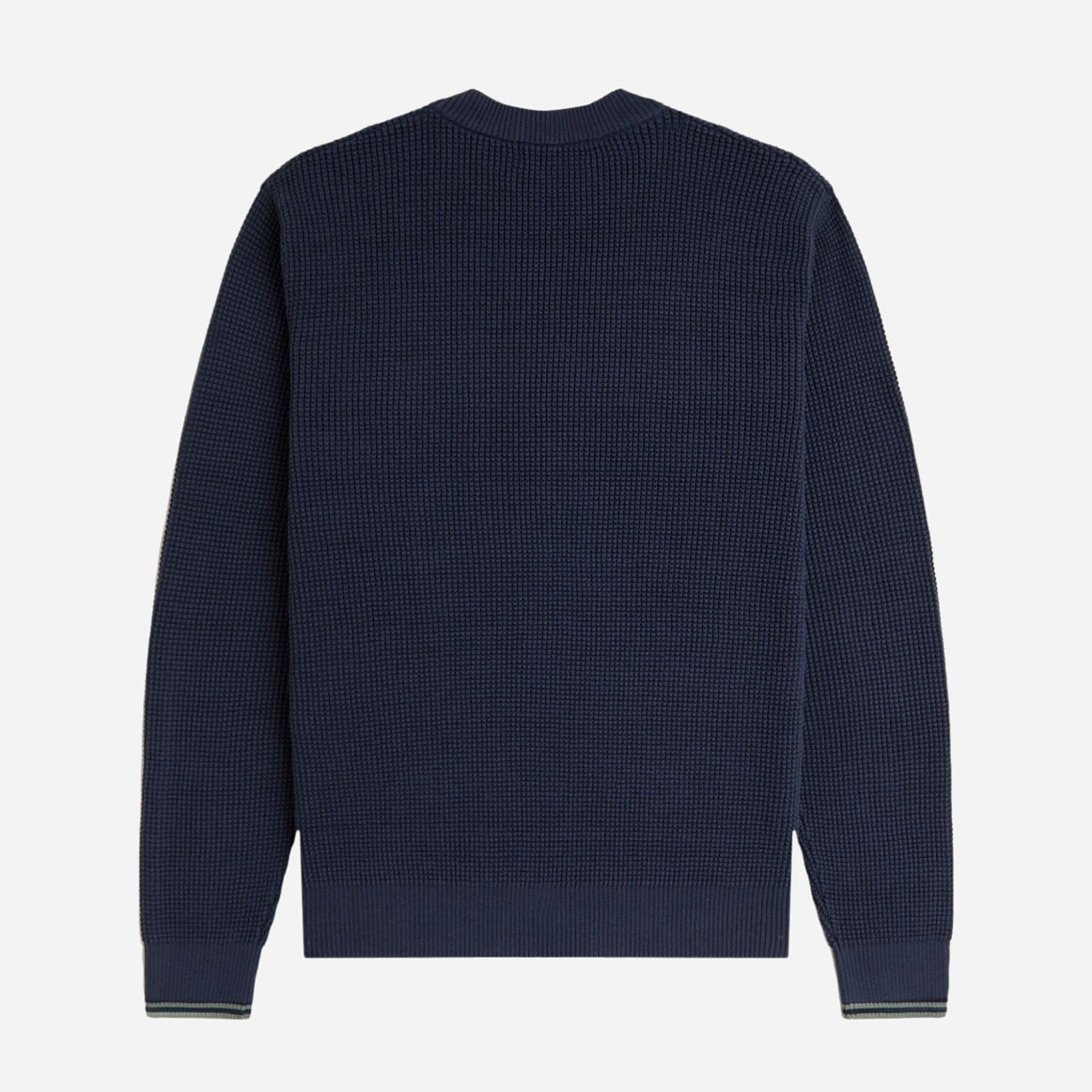 Fred Perry Waffle Stitch Crewneck Knit - Dark Airforce