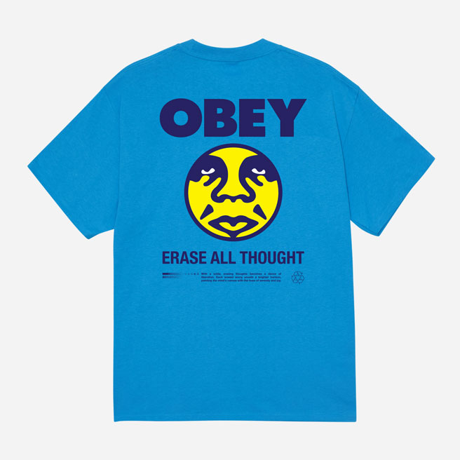 Obey Erase All Thought Classic Tee - Azure Blue