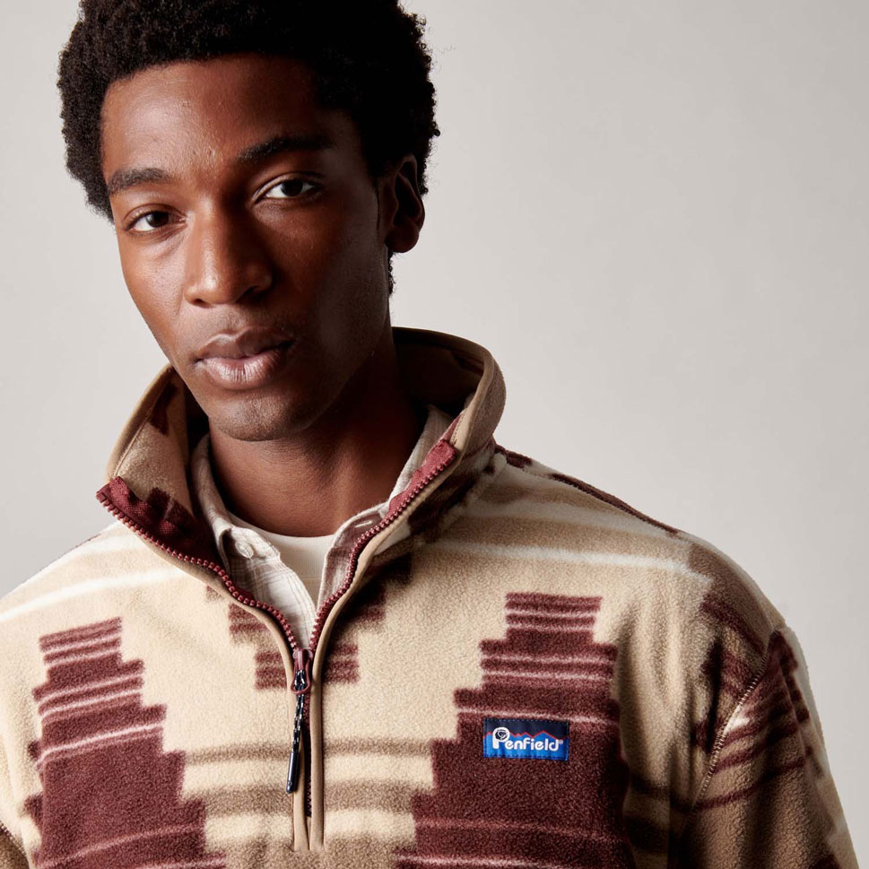 Penfield Forefront Fraylock Quarter Zip Fleece - Lead Grey