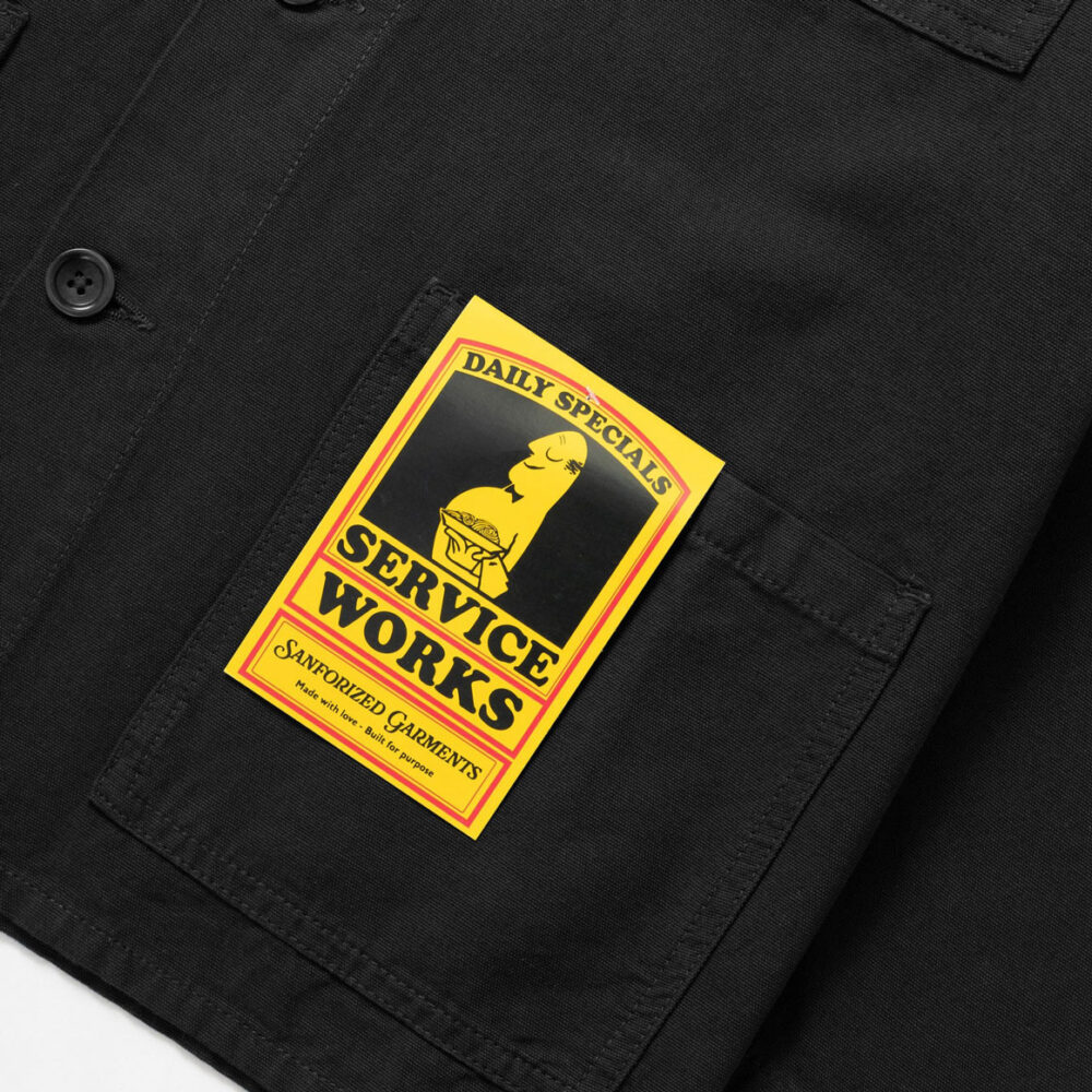 Service Works Canvas Chore Shirt - Black Service Works Canvas Chore Shirt - Black