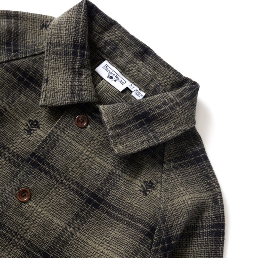 Service Works Thistle Plaid FOH Jacket - Olive
