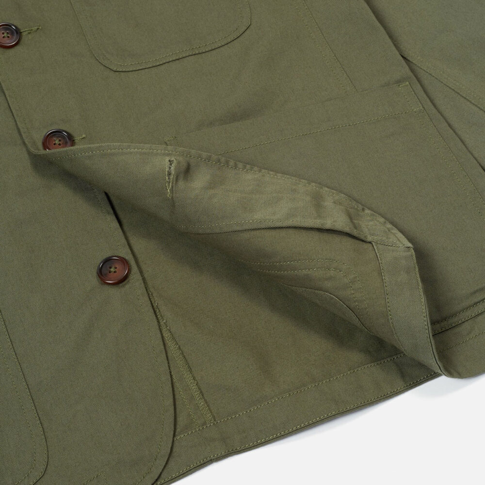 Universal Works Bakers Jacket - Light Olive