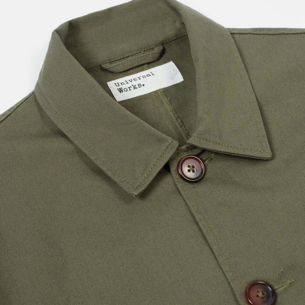 Universal Works Bakers Jacket - Light Olive